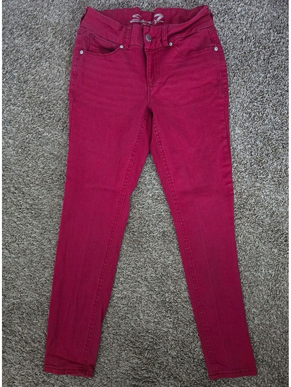Seven7 Women's Skinny Chili Pepper Red Jeans Size 8